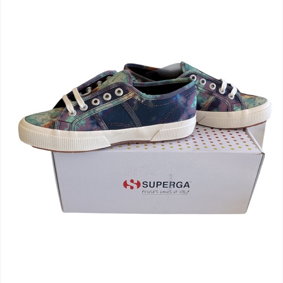 SUPERGA ~Fantasia~ 2750 PSYC TIE-DYE Navy Blue Multi-Color S111M1W size 37 Euro - Picture 5 of 10